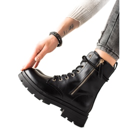 Sixth Sense Fekete csizma Traper Eco bőrrel