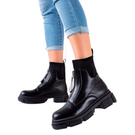 Bestelle Felcsúsztatható munkások cipzárral fekete