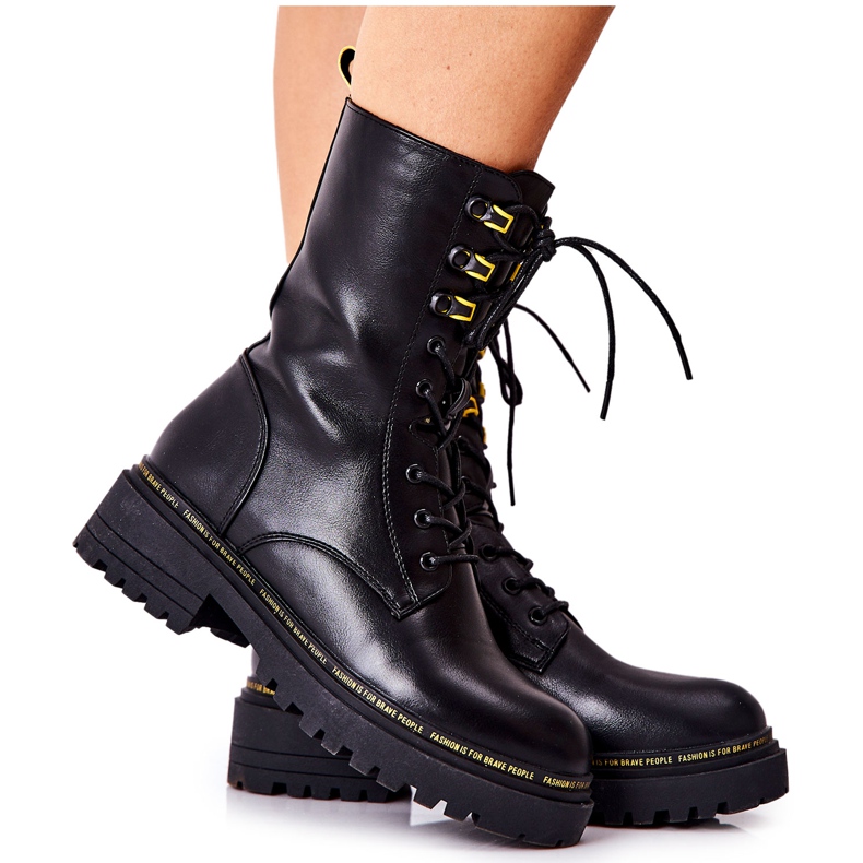 POTOCKI Fekete Rockdale magas bőrmunkások