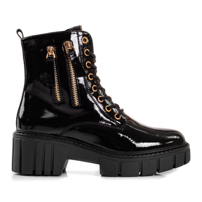 Goodin Divatos csapdázók dekoratív cipzárral fekete