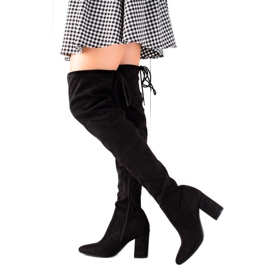 Kayla Velúr felső csizma fekete