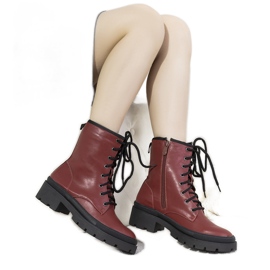 Hőszigetelt csizma vastag Dena talpon barna Hőszigetelt csizma vastag Dena talpon barna