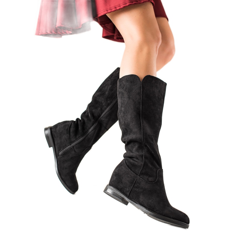 Renda Fekete velúr ékcsizma