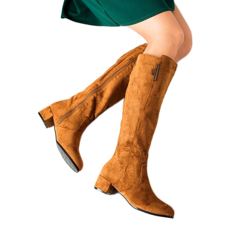 TRENDI Kényelmes Camel csizma barna