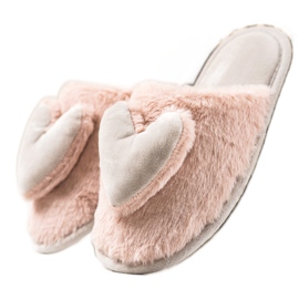TRENDI Papucs szívvel rózsaszín