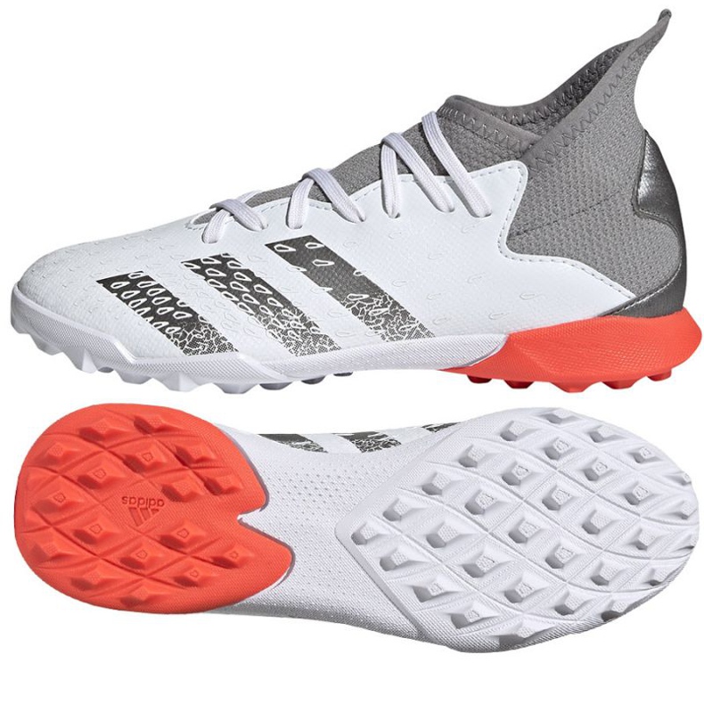 Adidas Predator Freak.3 Tf Jr FY6312 futballcipő fehér fehér