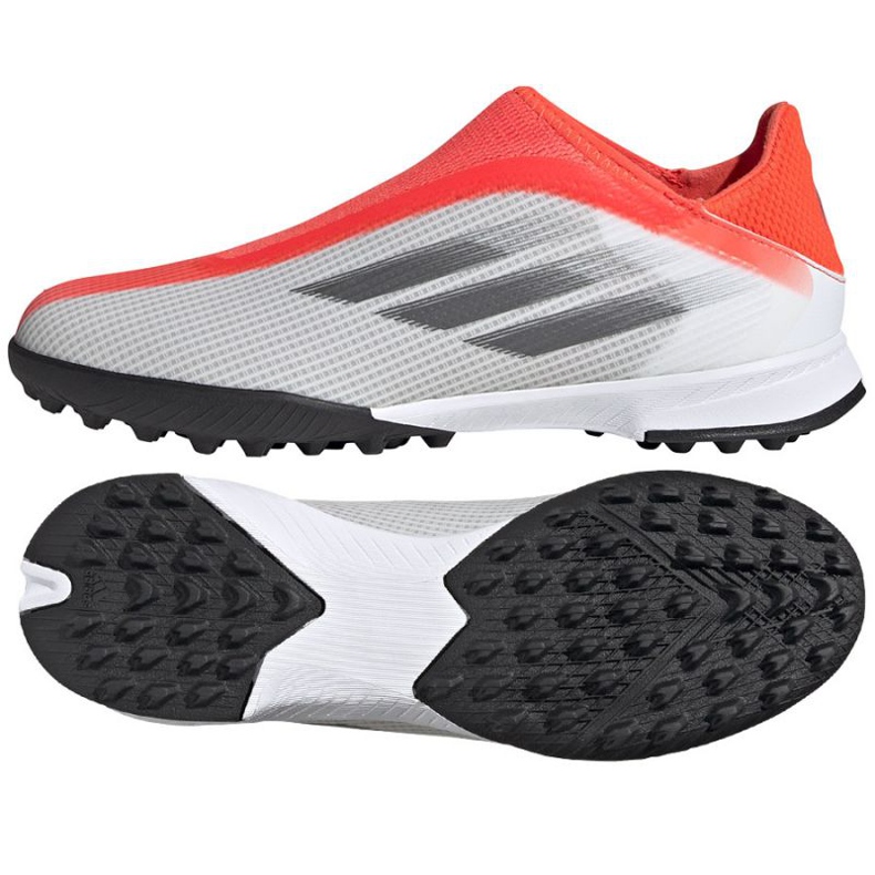 Adidas X Speedflow.3 Ll Tf Jr FY3254 futballcipő sokszínű narancs és vörös Adidas X Speedflow.3 Ll Tf Jr FY3254 futballcipő sokszínű narancs és vörös