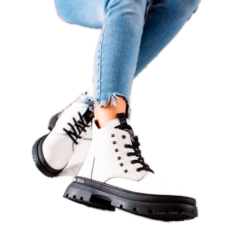 Filippo Fűzős platformos bokacsizma fehér Filippo Fűzős platformos bokacsizma fehér