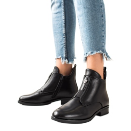 Camo Meleg csizma cipzárral fekete