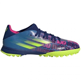 Adidas X Speedflow Messi.3 Tf Jr FY6904 futballcipő sötétkék, lila, kék, tarka kék Adidas X Speedflow Messi.3 Tf Jr FY6904 futballcipő sötétkék, lila, kék, tarka kék
