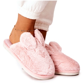Szőrme papucs rózsaszín Thorpe fülekkel Szőrme papucs rózsaszín Thorpe fülekkel
