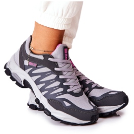 Sportcipő Memory Foam Big Star GG274499 szürke rózsaszín