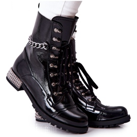 Bőr csizma dolgozók sarkon Laura Messi fekete 2209 Bőr csizma dolgozók sarkon Laura Messi fekete 2209