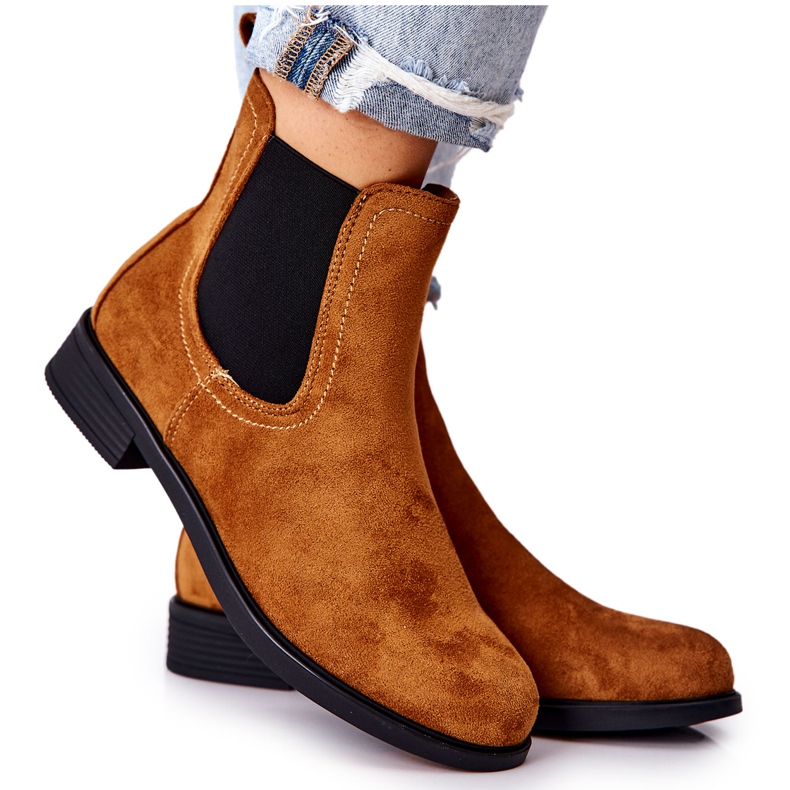 PG1 Camel Astate velúr cipők barna