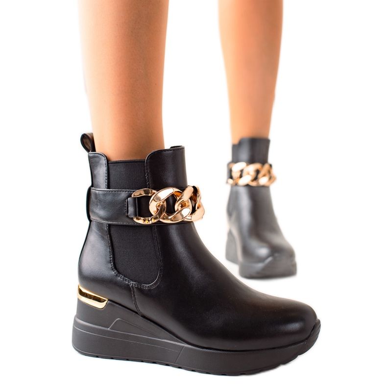 Groto Gogo Divatos ék csizma fekete Groto Gogo Divatos ék csizma fekete