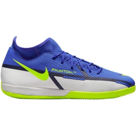 Nike Phantom GT2 Academy Df Ic M DC0800 570 futballcipő ezüst, kék kék Nike Phantom GT2 Academy Df Ic M DC0800 570 futballcipő ezüst, kék kék