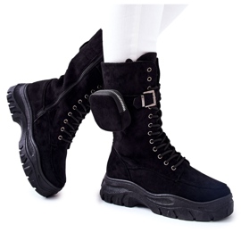 Velúr Csizma A Platformon Vese Fekete Issantival