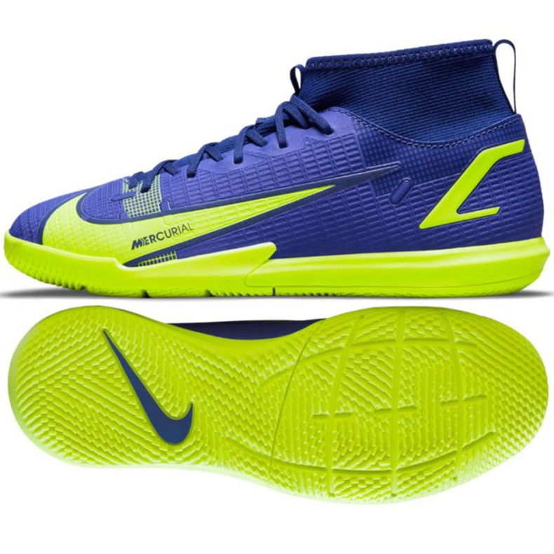 Nike Mercurial Superfly 8 Academy Ic Jr CV0784 474 futballcipő sokszínű kék Nike Mercurial Superfly 8 Academy Ic Jr CV0784 474 futballcipő sokszínű kék