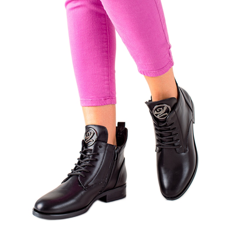 Camo Meleg csizma díszítéssel fekete