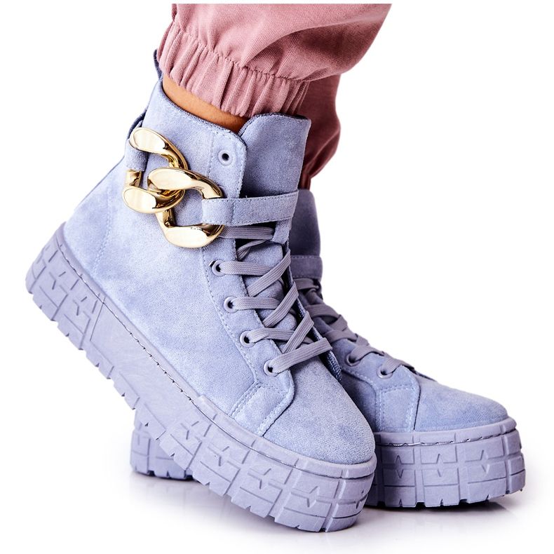 Magas Cipők Az Evenia Blue Platformon kék