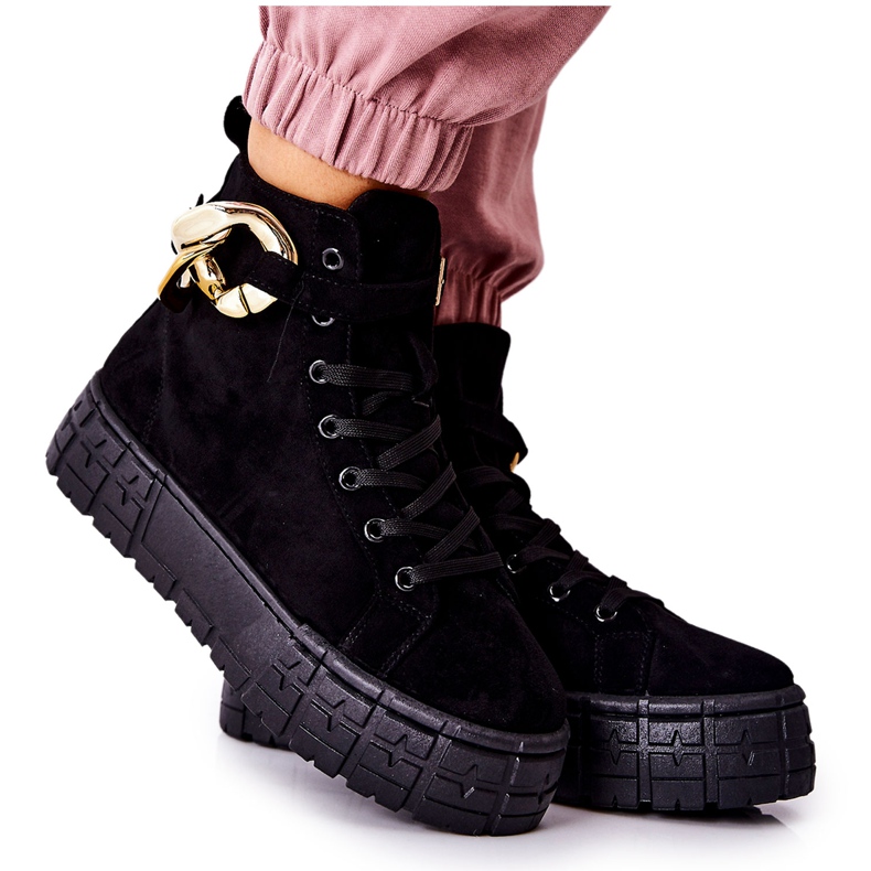 Magas Cipők A Fekete Evenia Platformon