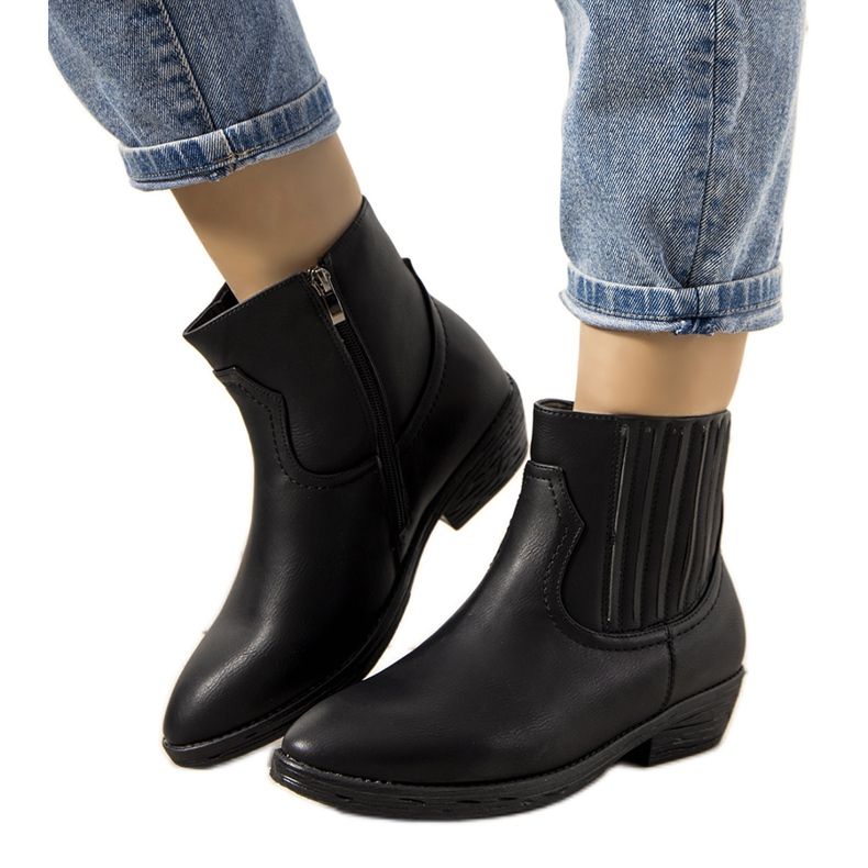 Fekete Jolicoeur meleg cowboy csizma