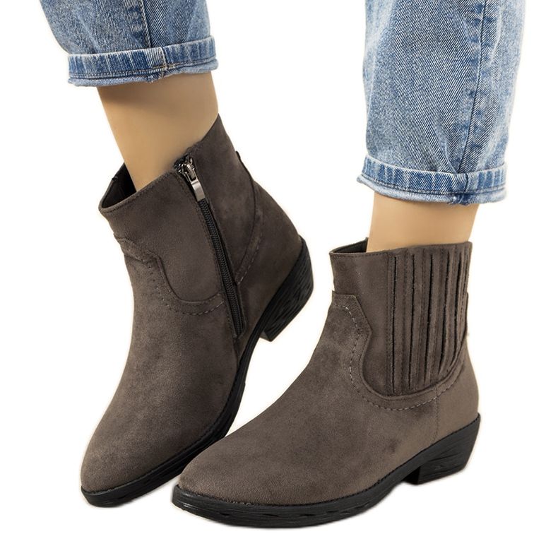 Szürke Saucier meleg cowboy csizma