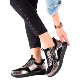 Filippo Bőr tornacipő cipzárral fekete