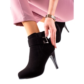 Camo Fekete csizma magas sarkon