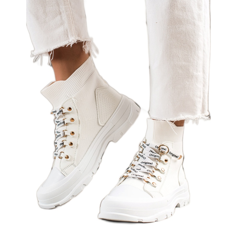 Goodin Divat High Sneakers fehér