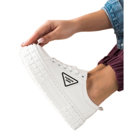 Goodin Cipők Eco bőrrel a platformon fehér