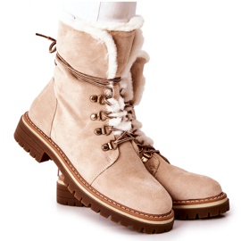 Boots Warm Trappers Beige Nelby bézs