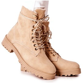 Meleg csizma Workers Beige Kimmie bézs