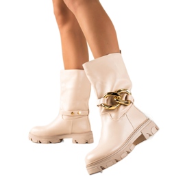 Bestelle Magas munkáscsizma bézs