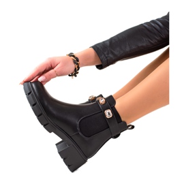 Gogo Csizma kristályokkal fekete