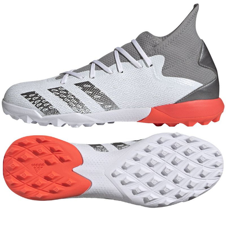 Adidas Predator Freak.3 Tf M FY6309 futballcipő szürke, fehér szürke