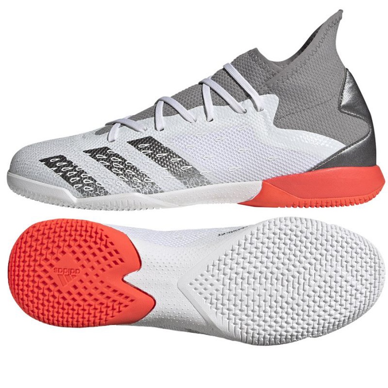 Adidas Predator Freak.3 In M FY6283 futballcipő szürke, fehér szürke