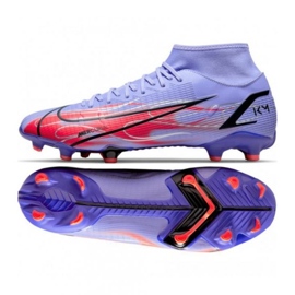 Nike Mercurial Superfly 8 Academy Km FG / MG M DB2857 506 futballcipő fekete, lila, piros rózsák és lilák