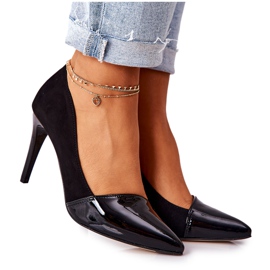 Bőr Monnari 0170-020 magassarkú fekete