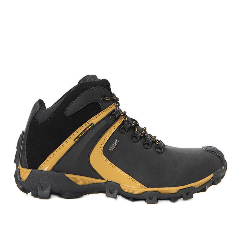 Black Barry férfi hőszigetelt sportcipő fekete sárga