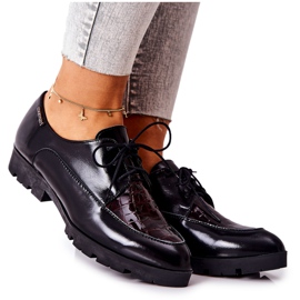 Bőr cipő Monnari M73 / 1 Fekete sokszínű