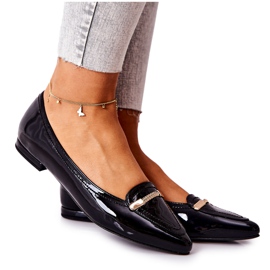 Lakkozott bőr Monnari Balerina 0160-020 Fekete
