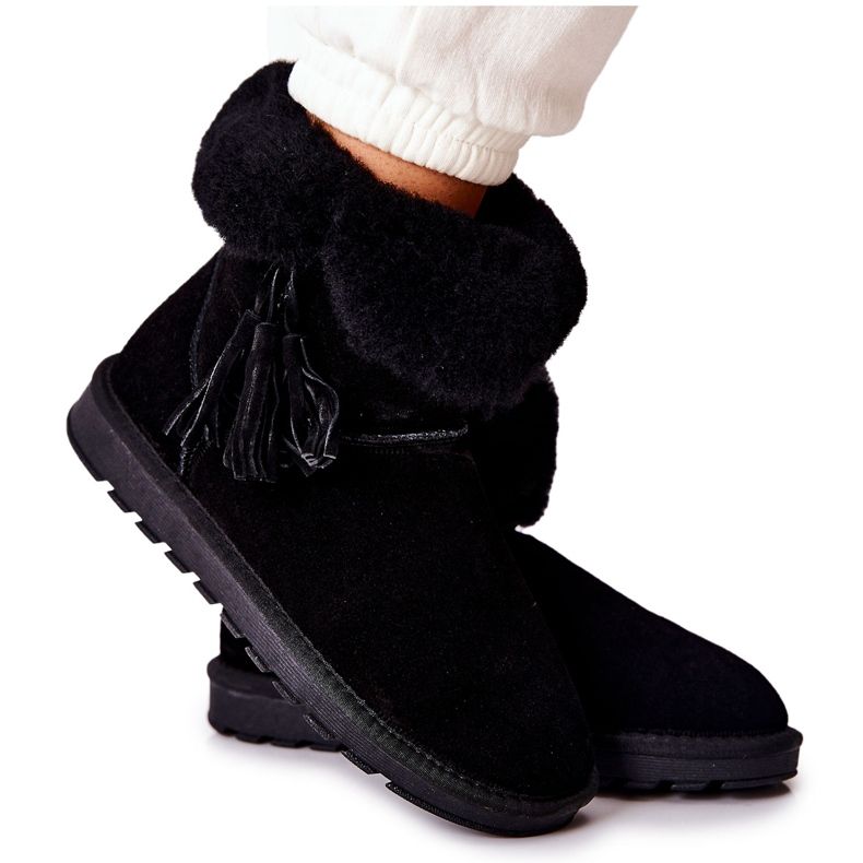 FS1 Mukluki Meleg hócsizma Fringes Black Sorella fekete FS1 Mukluki Meleg hócsizma Fringes Black Sorella fekete