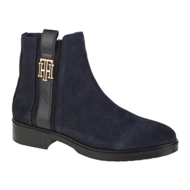 Tommy Hilfiger Interlock velúr lapos csizma W FW0FW05184-DW5 sötétkék