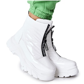 Vinceza Női Trappers Csizma Fehér Echowen fekete