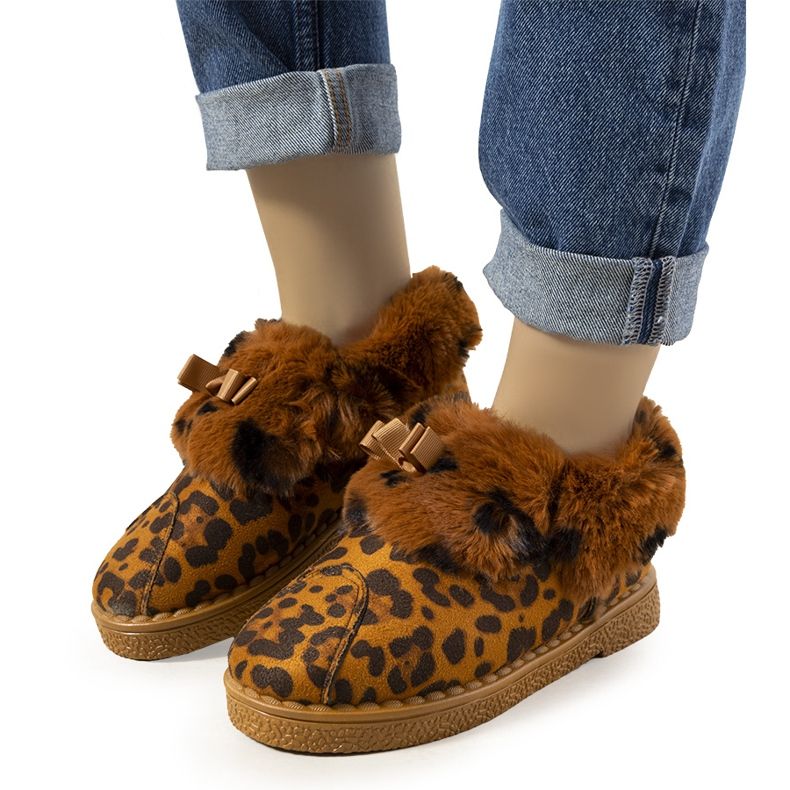 Barna papucs szőrme szigetelt Valle sárga