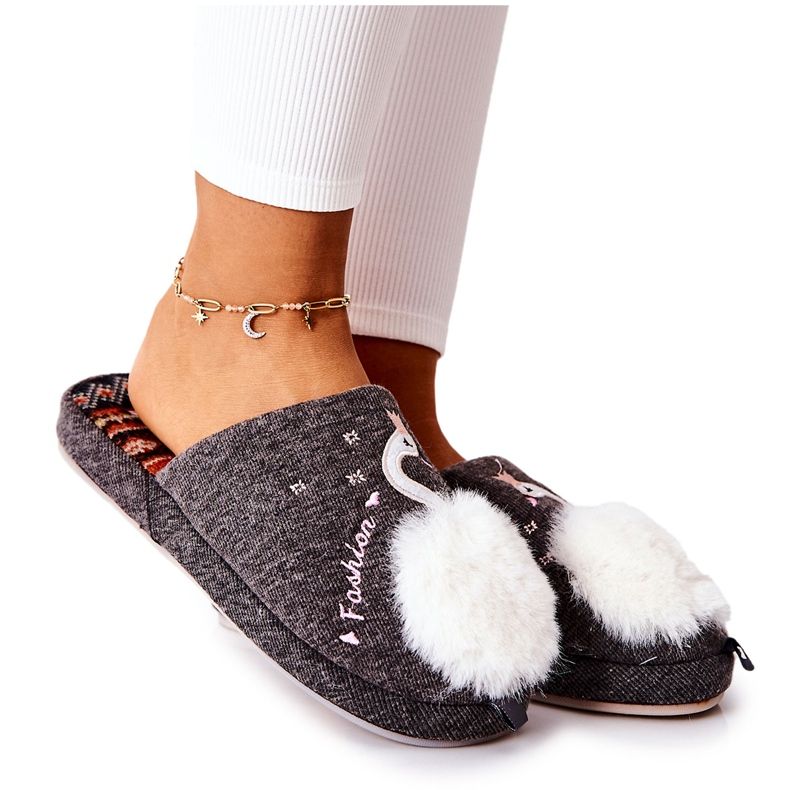 Meleg papucs Gray Rey hattyúja szürke