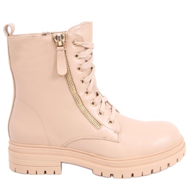 A márka fűzős csizmái Dontre Nude bézs