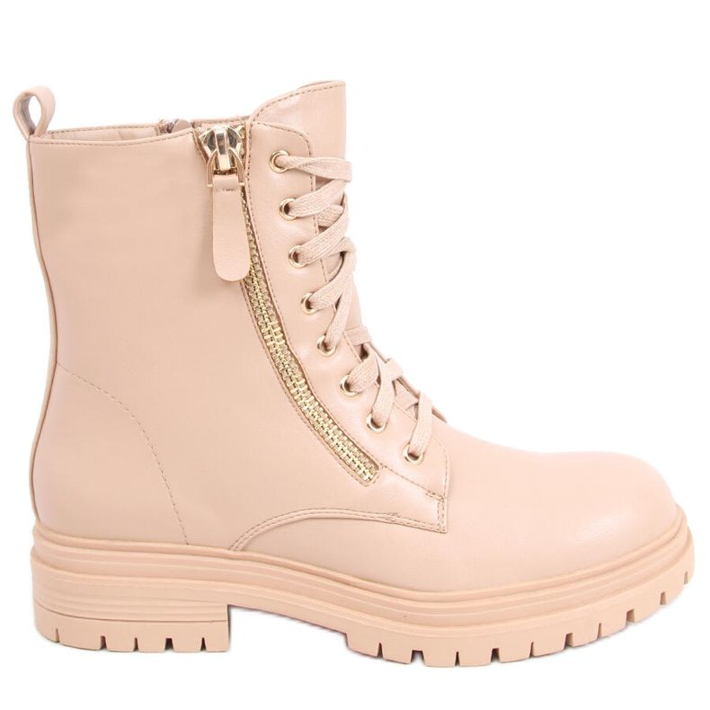 A márka fűzős csizmái Dontre Nude bézs