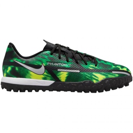 Nike Phantom GT2 Academy Tf Jr DM0739 003 futballcipő sokszínű zöld Nike Phantom GT2 Academy Tf Jr DM0739 003 futballcipő sokszínű zöld